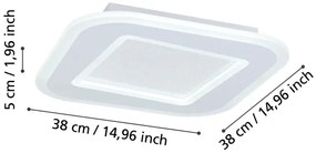 Plafonieră LED dimabilă Eglo 901234 MACCHIONI LED/20W/230V alb + telecomandă