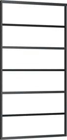 vidaXL Ușă glisantă, negru, 102x205 cm, sticlă ESG și aluminiu