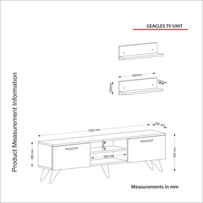 Comoda TV Geacles - Alb