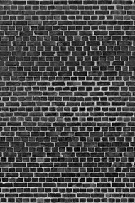 Fototapet, Brick Wall, Black, Rebel Walls