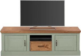 Comodă TV verde-deschis din lemn de pin 160x50 cm Selma – Støraa