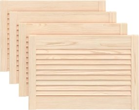 vidaXL Uși de dulap design lambriu 4 buc. 39,5x59,4 cm lemn masiv pin