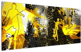 Tablou - Fotbal în marele oraș (120x50 cm)