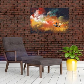 Tablou - Om navigând prin spațiu (90x60 cm)