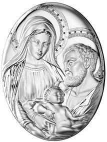 Icoana Sfanta Familie argint 25 x 34 cm