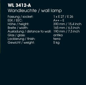 Aplica iluminat exterior design felinar din fier forjat WL 3412-A