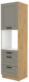 Dulap de bucătărie pentru alimente Lucid 60 DPS 210 3S 1F (Stejar artisan + claygrey). 1045512