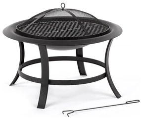 Vatră portabilă rotundă cu grătar Fieldmann d. 74 cm
