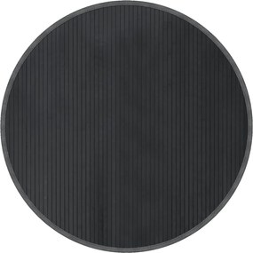 vidaXL Covor rotund, gri, 100 cm, bambus