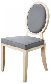 Scaun dining, gri, stofa, Medaillon
