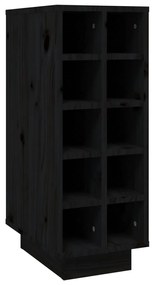 820975 vidaXL Dulap de vinuri, negru, 23x34x61 cm, lemn masiv de pin