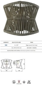 Aplica de perete iluminat exterior IP44 POLINESIA