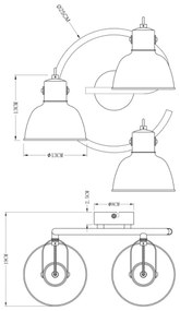 Globo 54655-3 - Lampă spot FILLO 3xE14/25W/230V