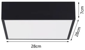 Plafonieră LED dimabilă Immax NEO 07237L CANTO 22W/230V negru Tuya + telecomandă