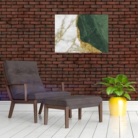 Tablou pe sticlă - Marmură verde N⁰3 (70x50 cm)