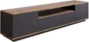 Comoda TV FR7 - AA, stejar/gri antracit, PAL melaminat, 180x45x45 cm