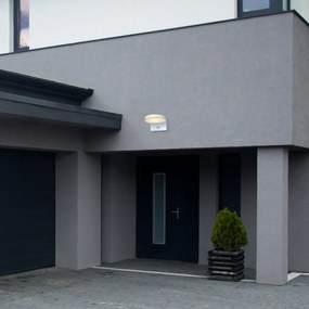 Aplica exterior LED, Senzor de miscare, Protectie IP54, Batida, alb