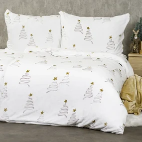 Lenjerie de pat din microflanel 4Home Christmas tree, 140 x 200 cm, 70 x 90 cm, 140 x 200 cm, 70 x 90 cm