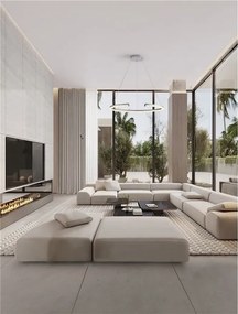 Lustra LED suspendata design circular ELMO D-83cm