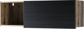 Comoda Jagger, stejar inchis/negru, PAL laminat, 110x34x36 cm