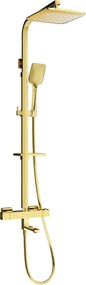 Mexen CQ62 set cadă-duș cu duș de ploaie și baterie termostatică, auriu - 779106295-50