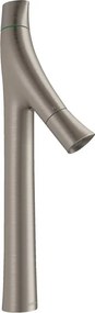 Baterie lavoar dublă comandă AXOR Starck Organic 240 pentru lavoar tip bol, cu ventil, Stainless Steel Optic