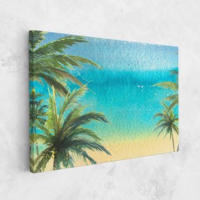 Tablou Canvas, 80x120cm, Dormitor si Living, Peisaje, Plaje, Coconut Palms Paint