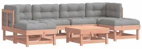 3185925 vidaXL Set mobilier de grădină cu perne, 7 piese, lemn masiv douglas