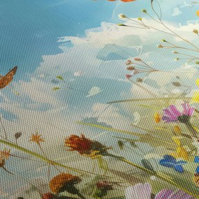 Tablou - Fluturi pe pajiștea de vară (120x50 cm)