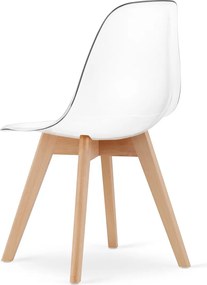 OFERTA Scaun transparent KITO cu picioare din fag II. calitate