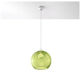 Lustră verde cu abajur din sticlă ø 30 cm Bilbao – Nice Lamps