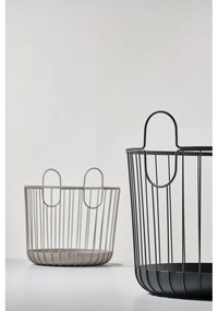 Coș de depozitare din metal Zone Inu, ø 40,6 cm, negru