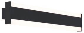 Lampă de perete modernă neagră CCT 60cm Inclusiv LED IP54 - Vanya