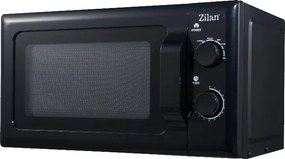 Cuptor cu microunde Zilan ZLN1222, 20 L, 700W, mod pentru dezghet, 6 trepte de putere, Negru