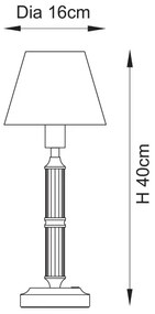 Lampă LED reîncărcabilă dimabilă de masă Endon 114846 MORTON LED/1,5W/5V alamă/albastru
