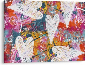 Tablou - Inima pe un fundal abstract (70x50 cm)