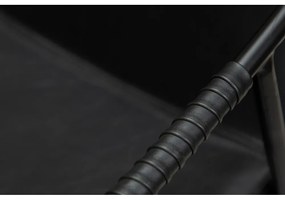 Scaun bar cu husă din piele artificială DAN-FORM Denmark Boto, negru, înălțime 95 cm