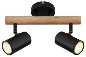 Spot HERTI 2xGU10/5W/230V lemn/metal Globo 57913-2