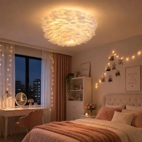 Brilagi - Lampă de tavan FEATHER 3xE27/40W/230V Ø 50 cm albă