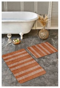 Covorașe de baie maro 2 buc. din catifea 60x100 cm – Mila Home