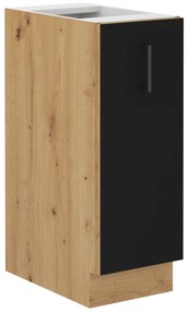 Dulap inferior de bucătărie Miraluna (Stejar artisan + Negru mat). 1062345