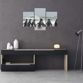 Tablou pinguini în ocean (90x60 cm)