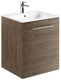 Geberit Selnova Square lavoar cu dulap 55 cm nucă 501.250.00.1