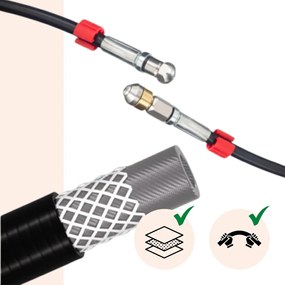 Set de curățare țevi Premium, 15 m, negru Jurhan