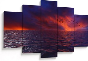 Tablou cu mare și păsări (150x105 cm)