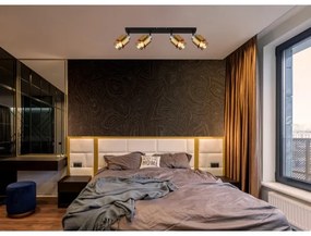 Spot MILLEY 4xE27/40W/230V negru/alamă Globo 15560-4