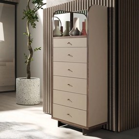 Comoda cu oglinda, sertar cu spatiu pentru ceasuri si bijuterii Chiffonier