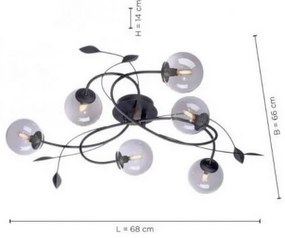 Lustră LED aplicată WIDOW 6xG9/3W/230V Paul Neuhaus 6737-18