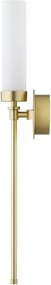 Aplica de perete stil elegant PRESTON alama/sticla opal