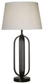 Veioza/Lampa de masa decorativa Chic negru/alb